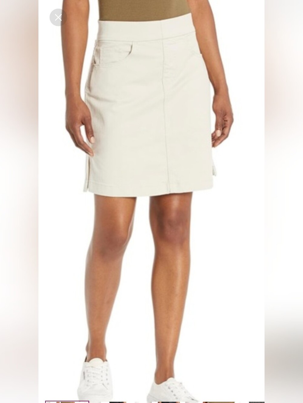 JAG On The Go Pull-on Skort In Khaki/Tan